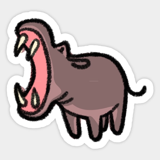 Hippo! Sticker by royal_ten